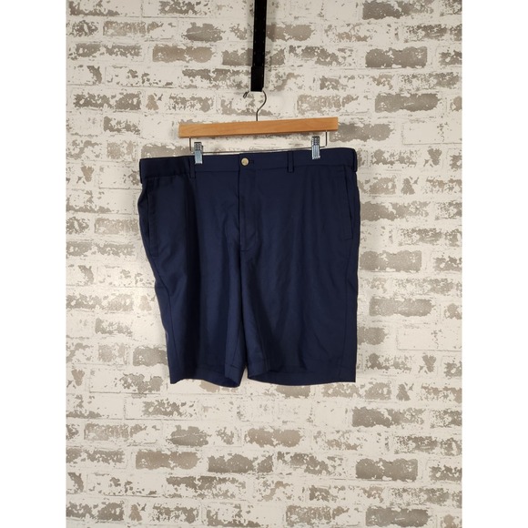 Peter Millar Salem Shorts Size 38x9 Blue Performance Chino Straight Golf - Picture 1 of 12